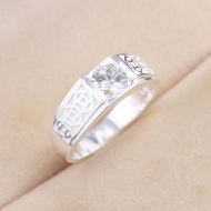 Nhẫn nam bạc kim tiền bản nhỏ NNA0879