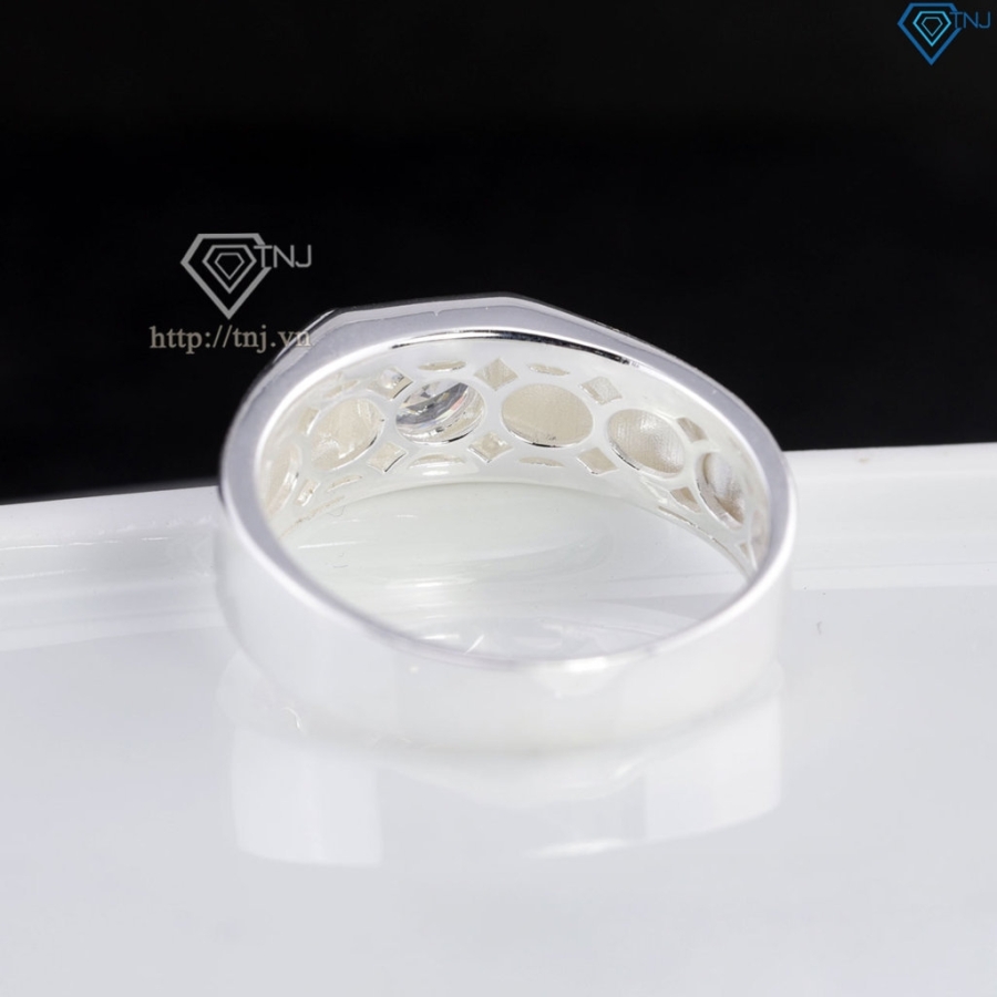 Nhẫn nam bạc kim tiền bản nhỏ NNA0879