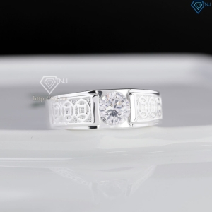 Nhẫn nam bạc kim tiền bản nhỏ NNA0879