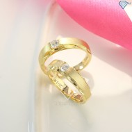 Nhẫn đôi bạc nhẫn cặp bạc đẹp xi mạ vàng ND0414 - Trang Sức TNJ