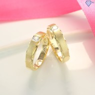 Nhẫn đôi bạc nhẫn cặp bạc đẹp xi mạ vàng ND0414 - Trang Sức TNJ