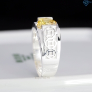 Nhẫn nam bạc 925 kim tiền đính đá vàng NNA0848