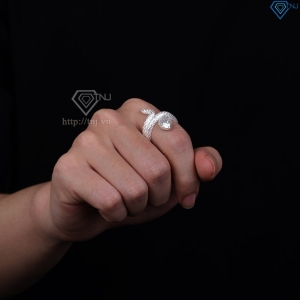 Nhẫn bạc hình rắn cho nam cá tính NNA0880- Trang sức TNJ