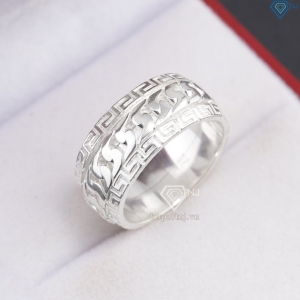 Nhẫn bạc nam mắt xích xoay bản to 10mm NNA0881 - Trang Sức TNJ