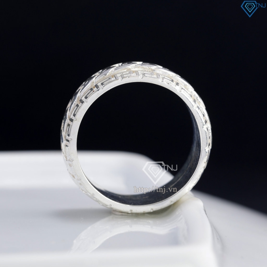 Nhẫn bạc nam mắt xích xoay bản to 10mm NNA0881 - Trang Sức TNJ