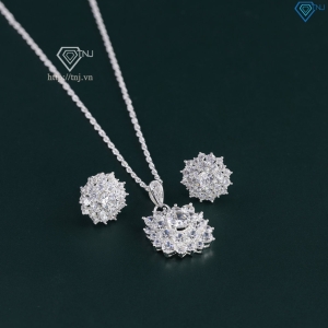 Bộ trang sức bạc đính đá sang trọng BTS0038 - Trang Sức TNJ