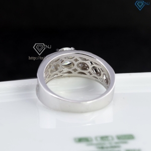 Nhẫn nam kim tiền đính kim cương Moissanite 6.0mm NNAM0244