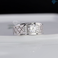 Nhẫn nam kim tiền đính kim cương Moissanite 6.0mm NNAM0244