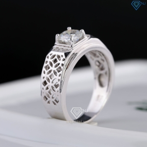 Nhẫn nam kim tiền đính kim cương Moissanite 6.0mm NNAM0244