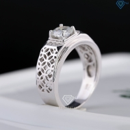 Nhẫn nam kim tiền đính kim cương Moissanite 6.0mm NNAM0244