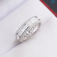 Nhẫn nam dạng tròn đính full kim cương Moissanite NNAM0245