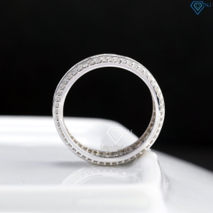 Nhẫn nam dạng tròn đính full kim cương Moissanite NNAM0245