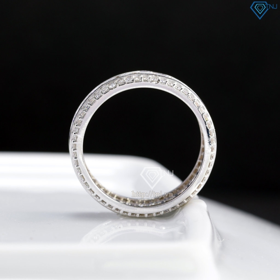 Nhẫn nam dạng tròn đính full kim cương Moissanite NNAM0245