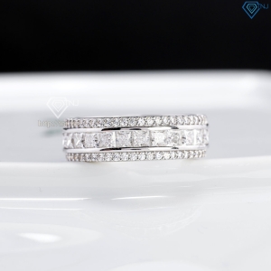 Nhẫn nam dạng tròn đính full kim cương Moissanite NNAM0245
