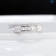 Nhẫn nam dạng tròn đính full kim cương Moissanite NNAM0245