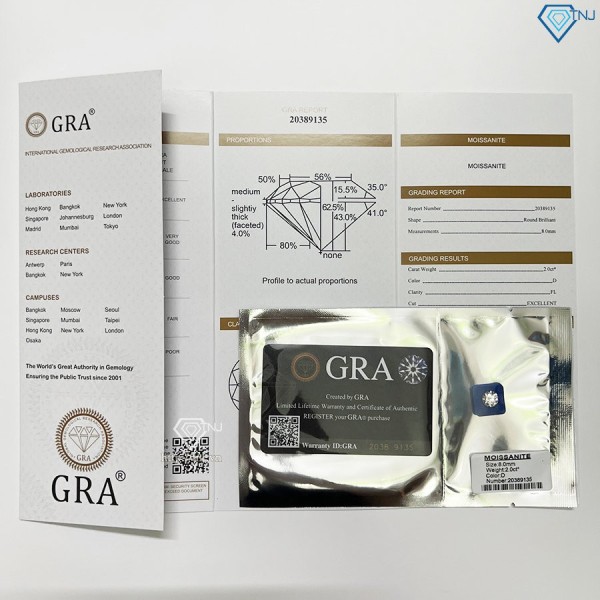 Nhẫn Moissanite bản to nam sang trọng 8.0mm - Kiểm định GRA NNAM0246