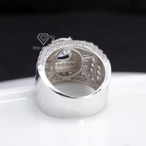 Nhẫn Moissanite bản to nam sang trọng 8.0mm - Kiểm định GRA NNAM0246