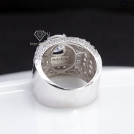 Nhẫn Moissanite bản to nam sang trọng 8.0mm - Kiểm định GRA NNAM0246