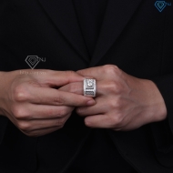 Nhẫn Moissanite bản to nam sang trọng 8.0mm - Kiểm định GRA NNAM0246