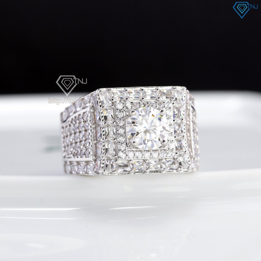Nhẫn kim cương Moissanite nam cao cấp 7.0mm - Kiểm định GRA NNAM0247