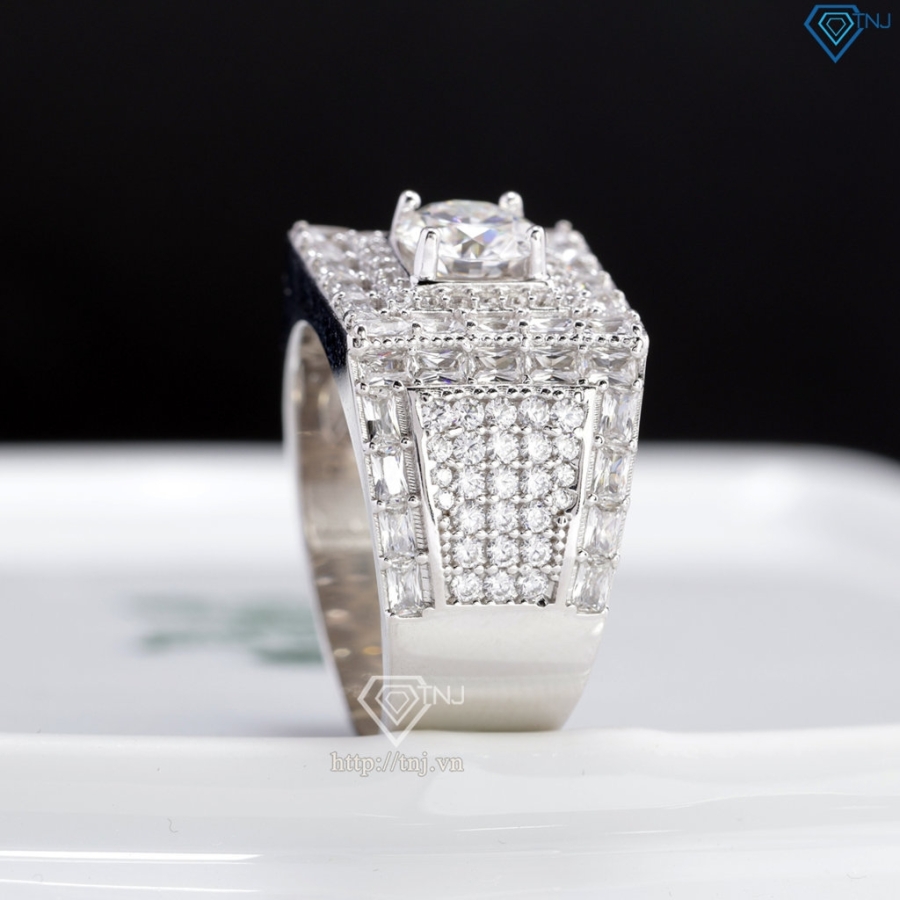 Nhẫn kim cương Moissanite nam cao cấp 7.0mm - Kiểm định GRA NNAM0247