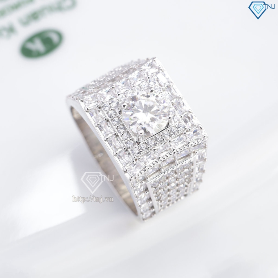 Nhẫn kim cương Moissanite nam cao cấp 7.0mm - Kiểm định GRA NNAM0247
