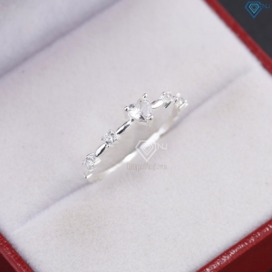 Nhẫn bạc nữ hình trái tim đính đá giá rẻ NN0525 - Trang Sức TNJ