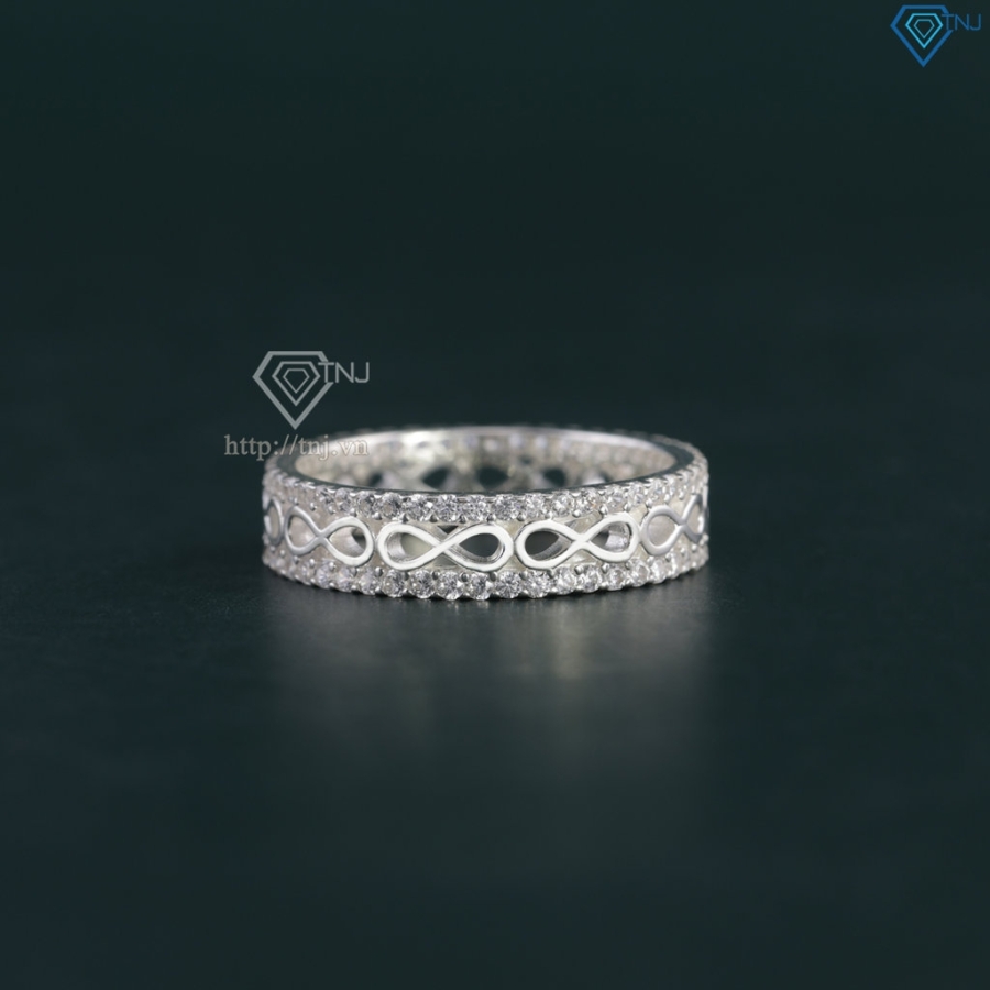 Nhẫn bạc nữ hình vô cực đính đá NN0527- Trang Sức TNJ