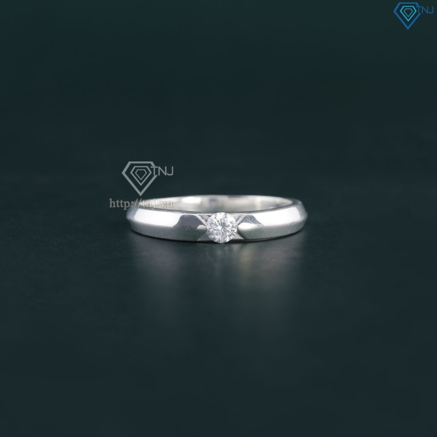 Nhẫn bạc nữ đơn giản đính đá NN0528 - Trang Sức TNJ