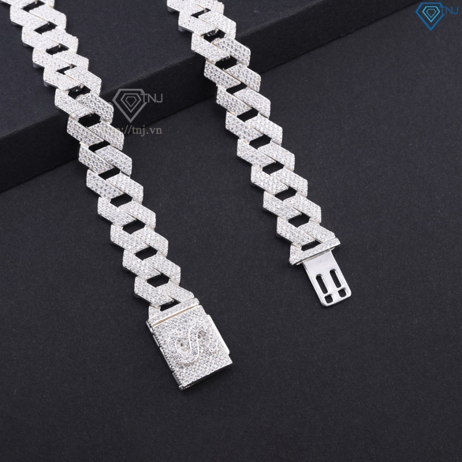 Dây chuyền bạc nam cuban mắt xích 14mm DCK0160