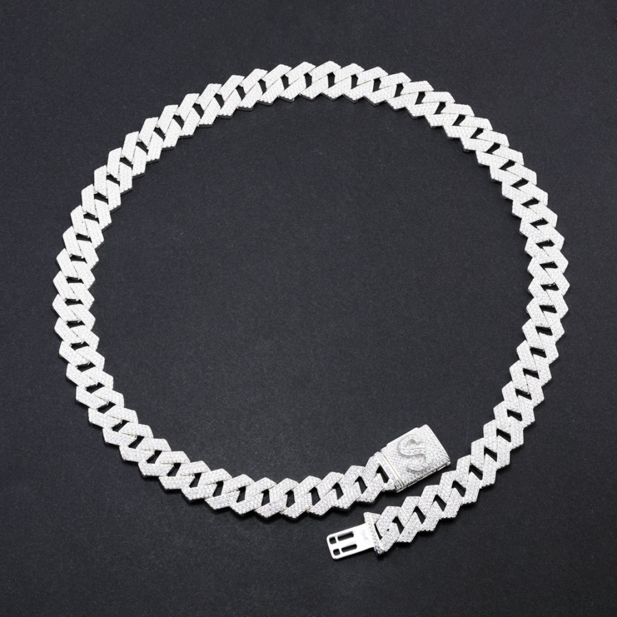 Dây chuyền bạc nam cuban mắt xích 14mm DCK0160