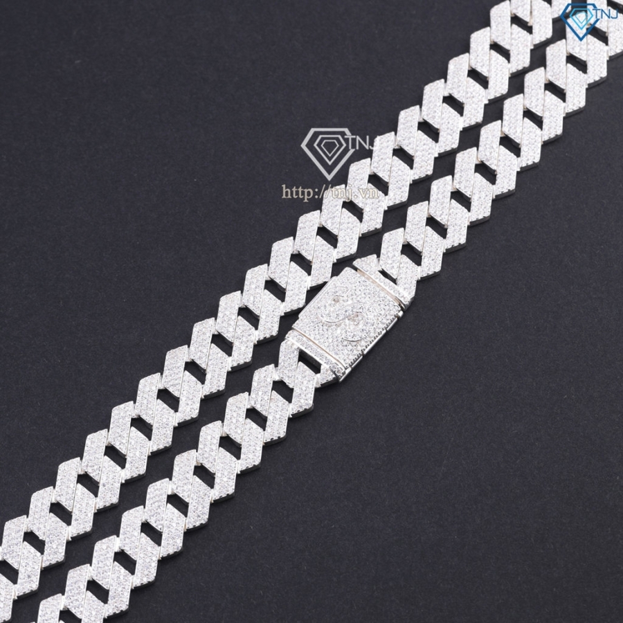 Dây chuyền bạc nam cuban mắt xích 14mm DCK0160