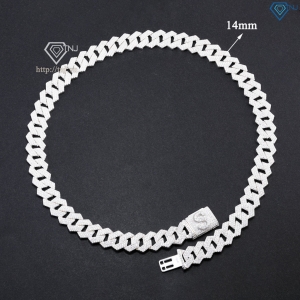 Dây chuyền bạc nam cuban mắt xích 14mm DCK0160