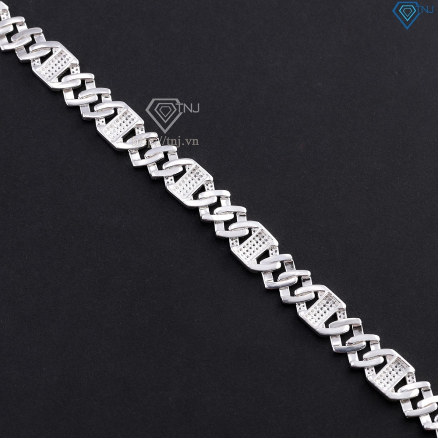 Lắc tay nam Cuban mắt xích đơn giản bản 9mm LTA0230 - Trang Sức TNJ