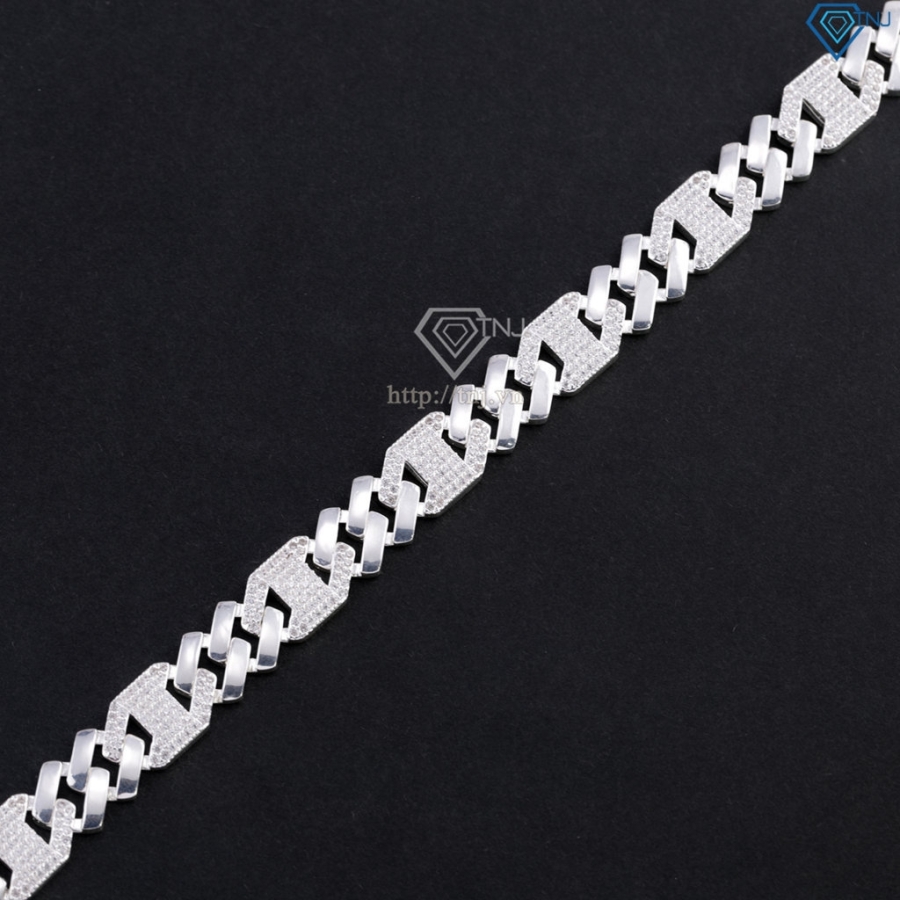 Lắc tay nam Cuban mắt xích đơn giản bản 9mm LTA0230 - Trang Sức TNJ