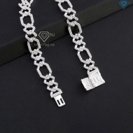 Lắc tay nam Cuban mắt xích đính đá giá rẻ bản 9mm LTA0 - Trang Sức TNJ