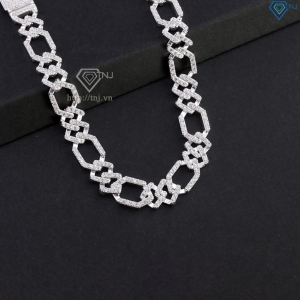 Lắc tay nam Cuban mắt xích đính đá giá rẻ bản 9mm LTA0 - Trang Sức TNJ