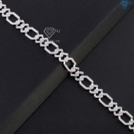 Lắc tay nam Cuban mắt xích đính đá giá rẻ bản 9mm LTA0 - Trang Sức TNJ