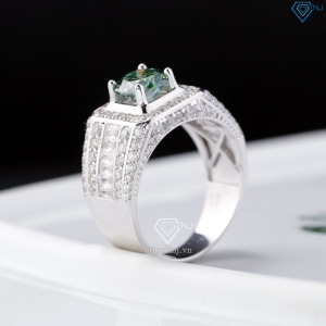 Nhẫn nam đơn giản đính kim cương xanh nhân tạo 7.0mm NNAM0225