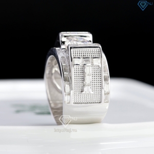 Nhẫn Moissanite nam chữ T đính kim cương 8.0mm NNAM0249