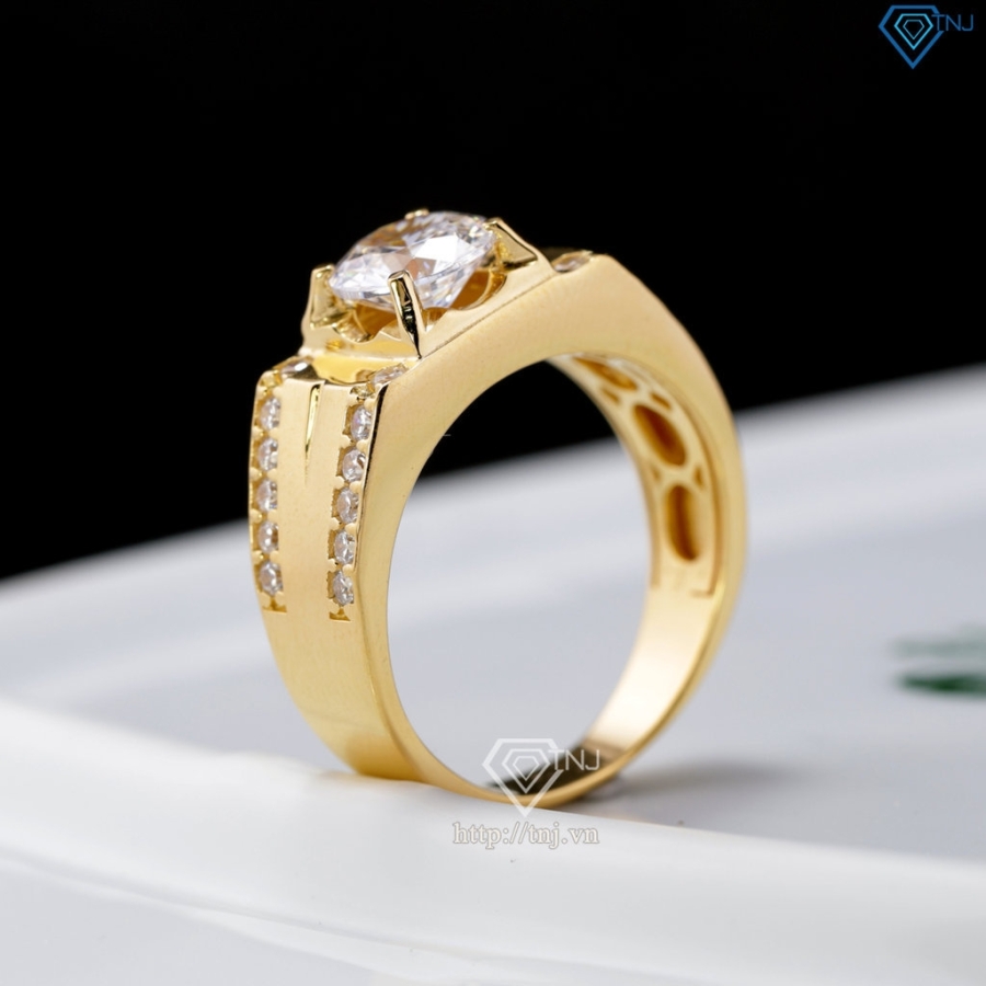 Nhẫn nam bạc xi mạ vàng 18k đơn giản NNA0872-XV Trang sức TNJ