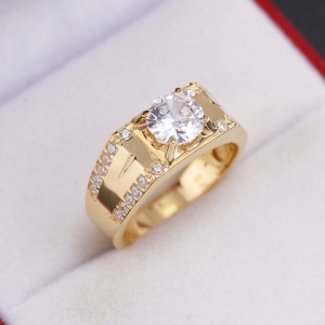 Nhẫn nam bạc xi mạ vàng 18k đơn giản NNA0872-XV