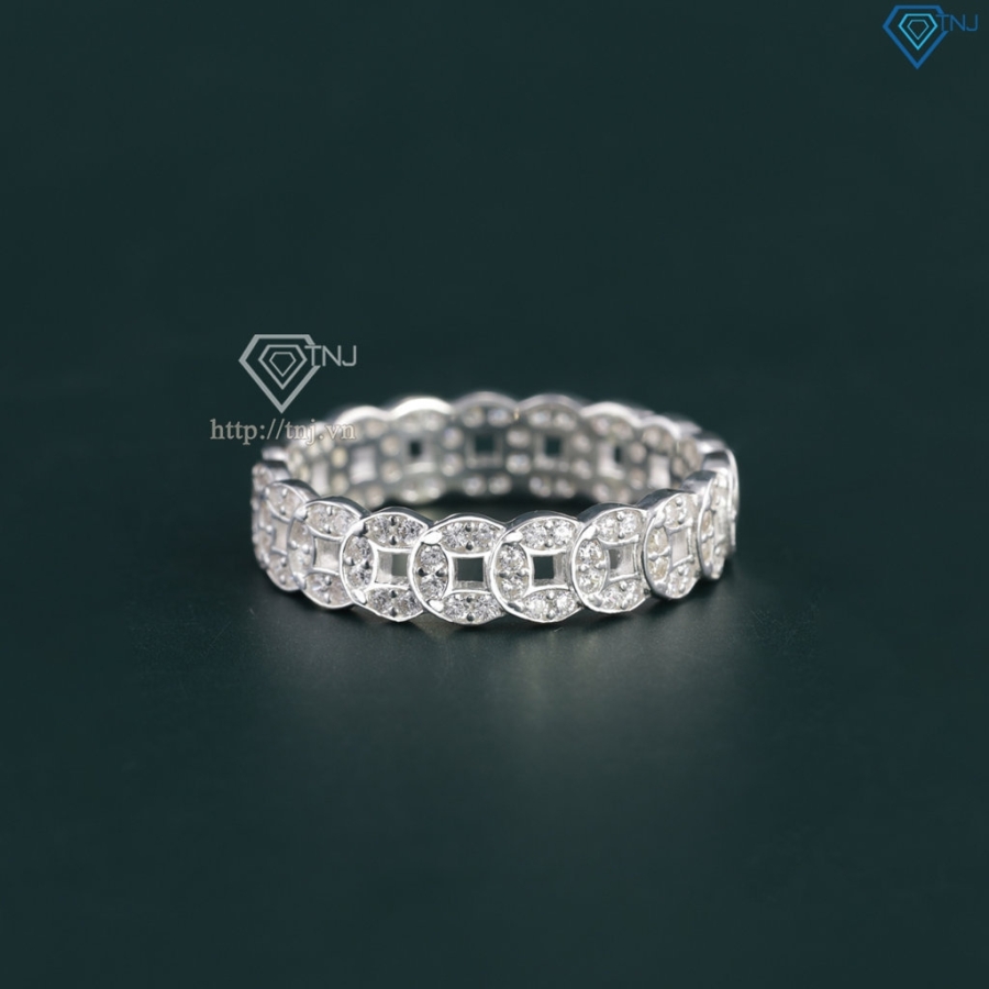 Nhẫn bạc nam kim tiền đính đá NNA0882 - Trang Sức TNJ