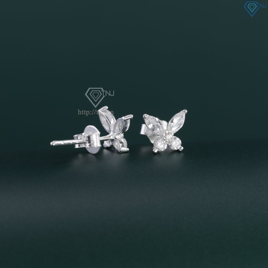 Bông tai bạc nữ hình cánh bướm dễ thương BTN0277