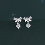 Bông tai bạc đẹp cho nữ hình chiếc nơ BTN0279 - Trang Sức TNJ