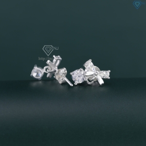 Bông tai bạc đẹp cho nữ hình chiếc nơ BTN0279 - Trang Sức TNJ