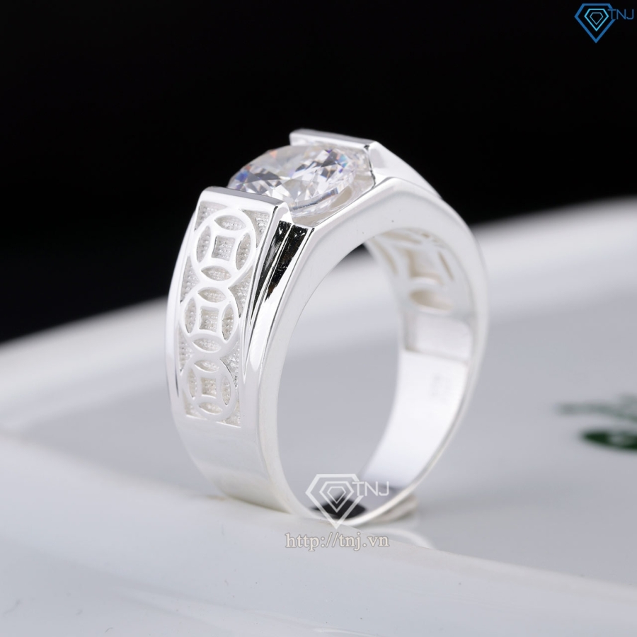 Nhẫn nam bạc 925 kim tiền đẹp NNA0848