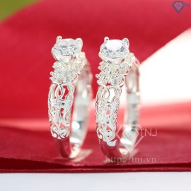 Nhẫn đôi bạc nhẫn cặp bạc đẹp cho đôi bạn thân ND0363 - Trang Sức TNJ