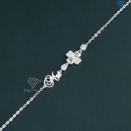 Lắc tay bạc nữ hình cỏ 4 lá khắc tên theo yêu cầu LTN0440