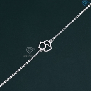 Lắc tay bạc nữ hình con mèo giá rẻ dễ thương LTN0443  Trang Sức TNJ